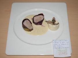 Mignon de porc en habit d'arlequin au poivre vert